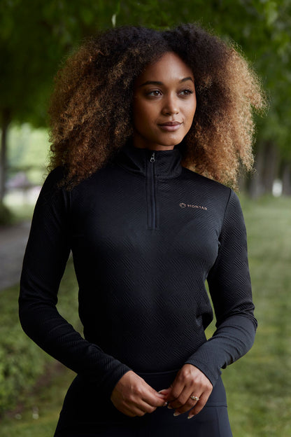 MoCilia Polo Jacquard REFINED -  Negro