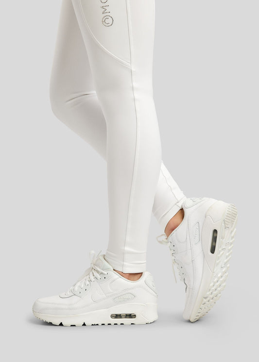MoEverlisa legging Montar FG con cristales caviar - Blanco