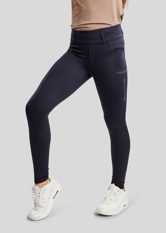 MoEverlisa legging Montar FG con cristales caviar - Navy