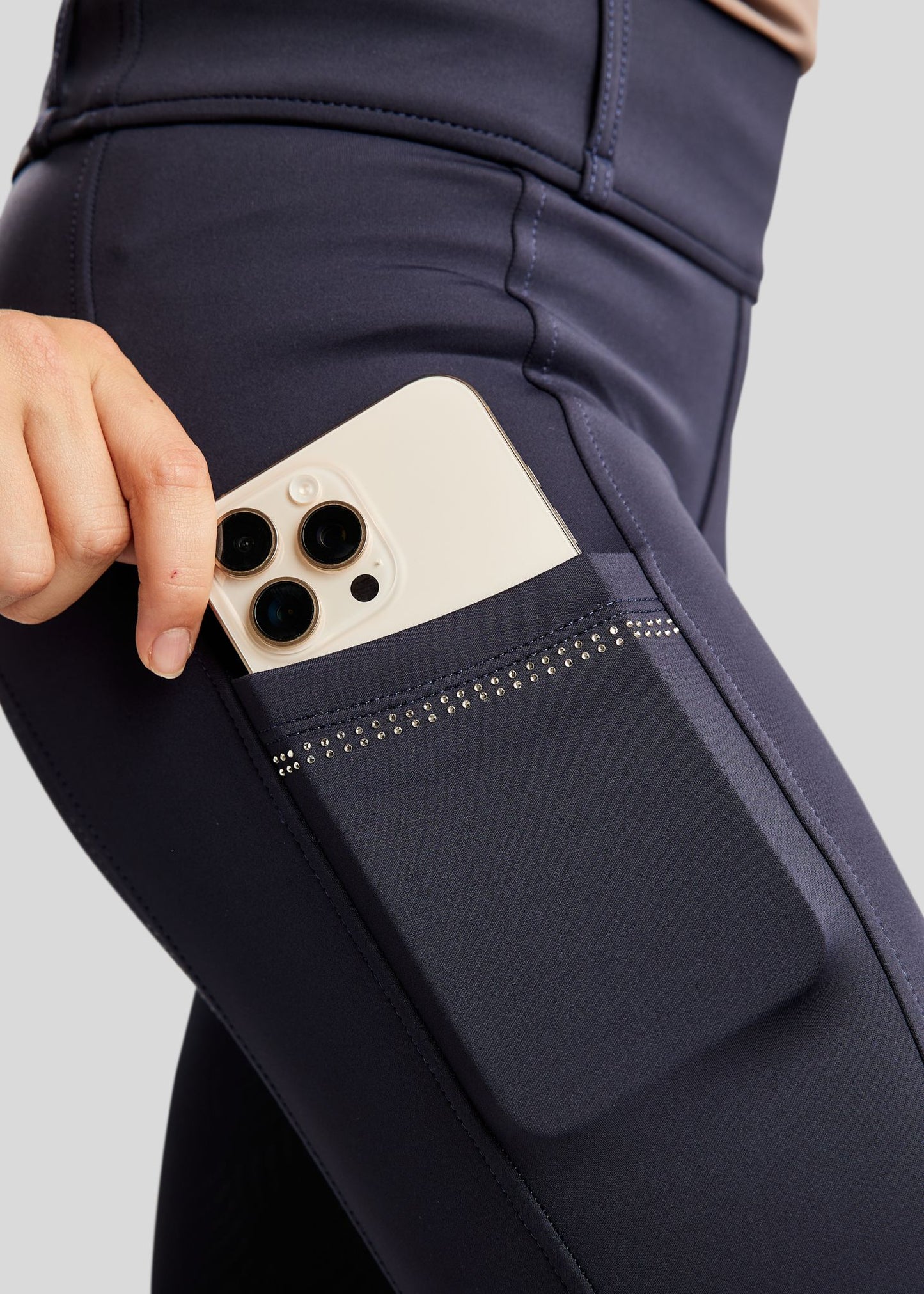 MoEverlisa legging Montar FG con cristales caviar - Navy