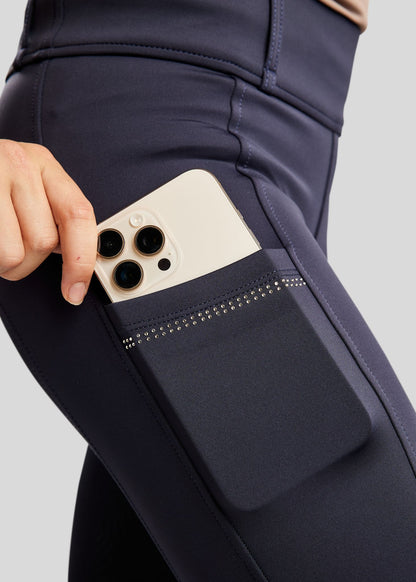 MoEverlisa legging Montar FG con cristales caviar - Navy