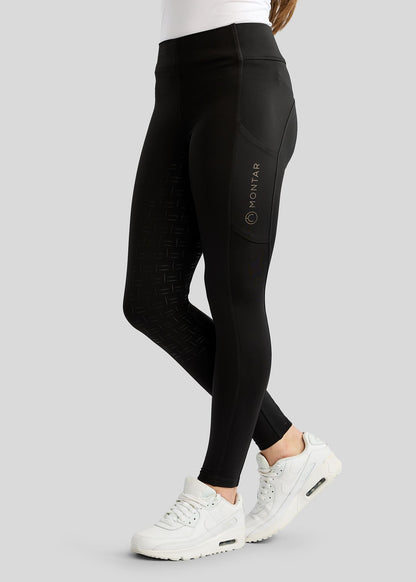 MoFair Leggings Full Grip coo Logo Gun Metal - Negro