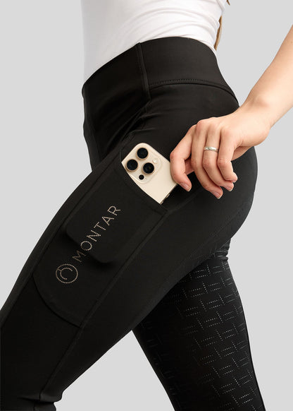 MoFair Leggings Full Grip coo Logo Gun Metal - Negro