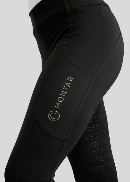 MoFair Leggings Full Grip coo Logo Gun Metal - Negro