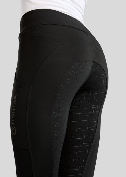 MoFair Leggings Full Grip coo Logo Gun Metal - Negro