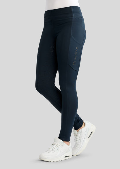 MoFair Leggings Full Grip coo Logo Gun Metal - Navy