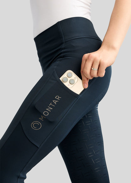MoFair Leggings Full Grip coo Logo Gun Metal - Navy