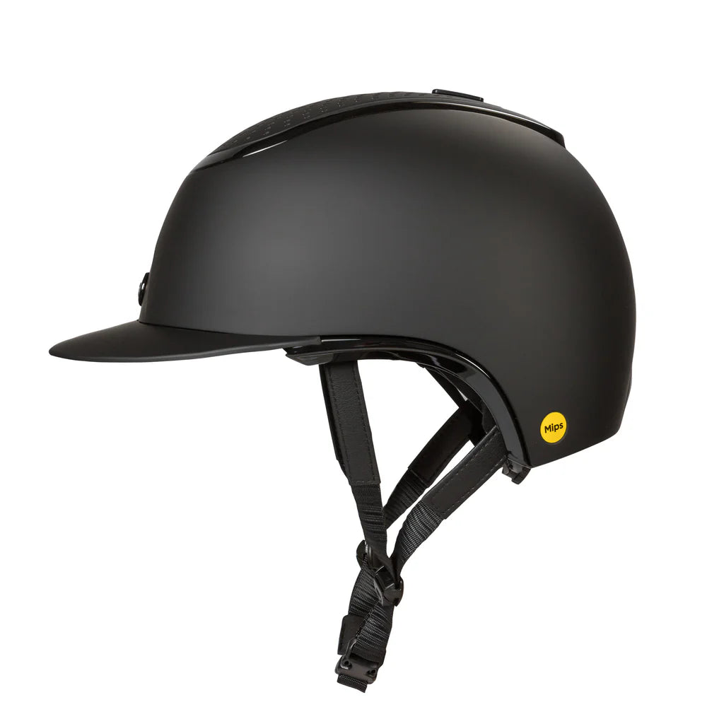 Casco de equitación Strixx Back on Track Mate/Gloss Visera solar