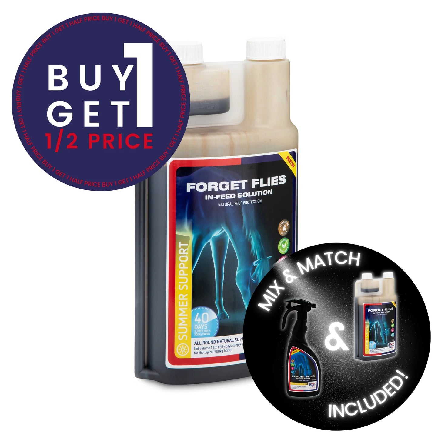 Forget Flies In-Feed Solution – Apoyo interno frente a moscas 1L