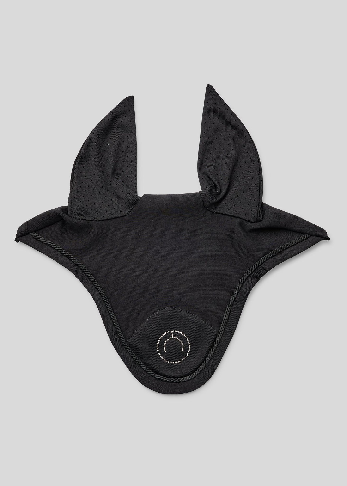 MoFly Orejeras de verano Mesh Softshell y logo en brillis color champán - Negro