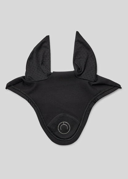 MoFly Orejeras de verano Mesh Softshell y logo en brillis color champán - Negro