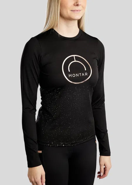 MoNille Baselayer con detalles en Rose Gold - Negro