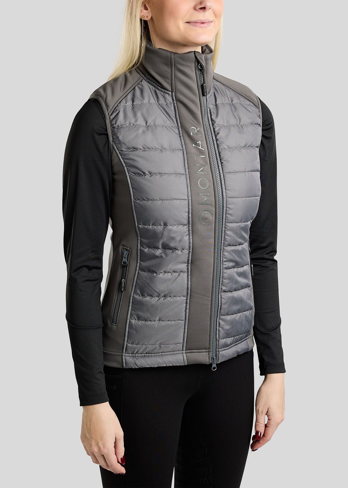 Emma chaleco Softshell Hybrid - Gris