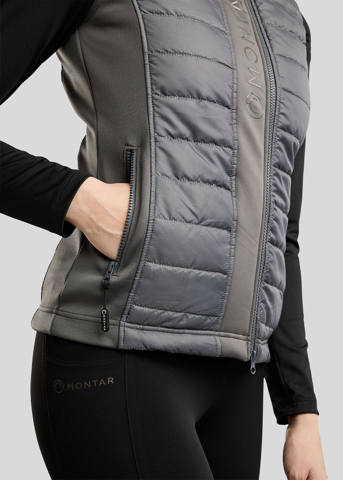Emma chaleco Softshell Hybrid - Gris
