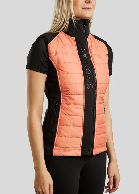 MoMartha Contrast Hybrid Bodywarmer Watermelon