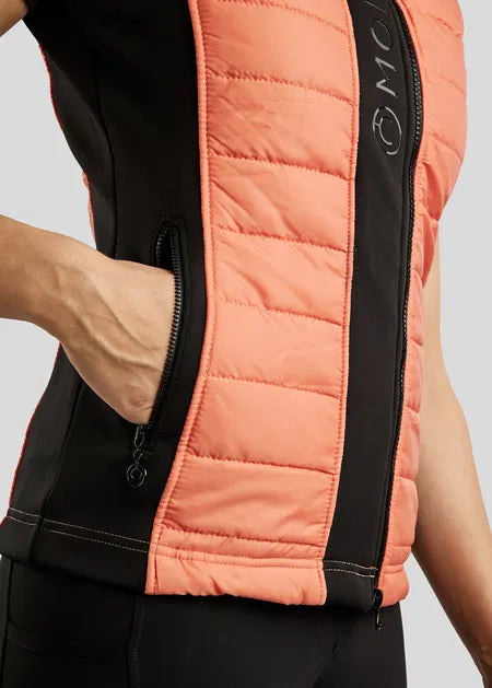 MoMartha Contrast Hybrid Bodywarmer Watermelon