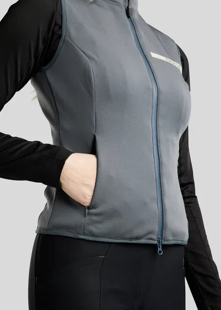 MoStella chaleco Nylon con Mesh and Contrast Logo - Dark Slate