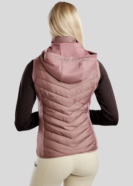 MoEliza Hybrid bodywarmer Gun metals - Dusty Rose