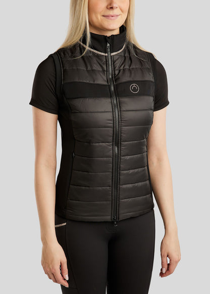 MoLila Chaleco Hybrid Bodywarmer Cristales caviar - Negro