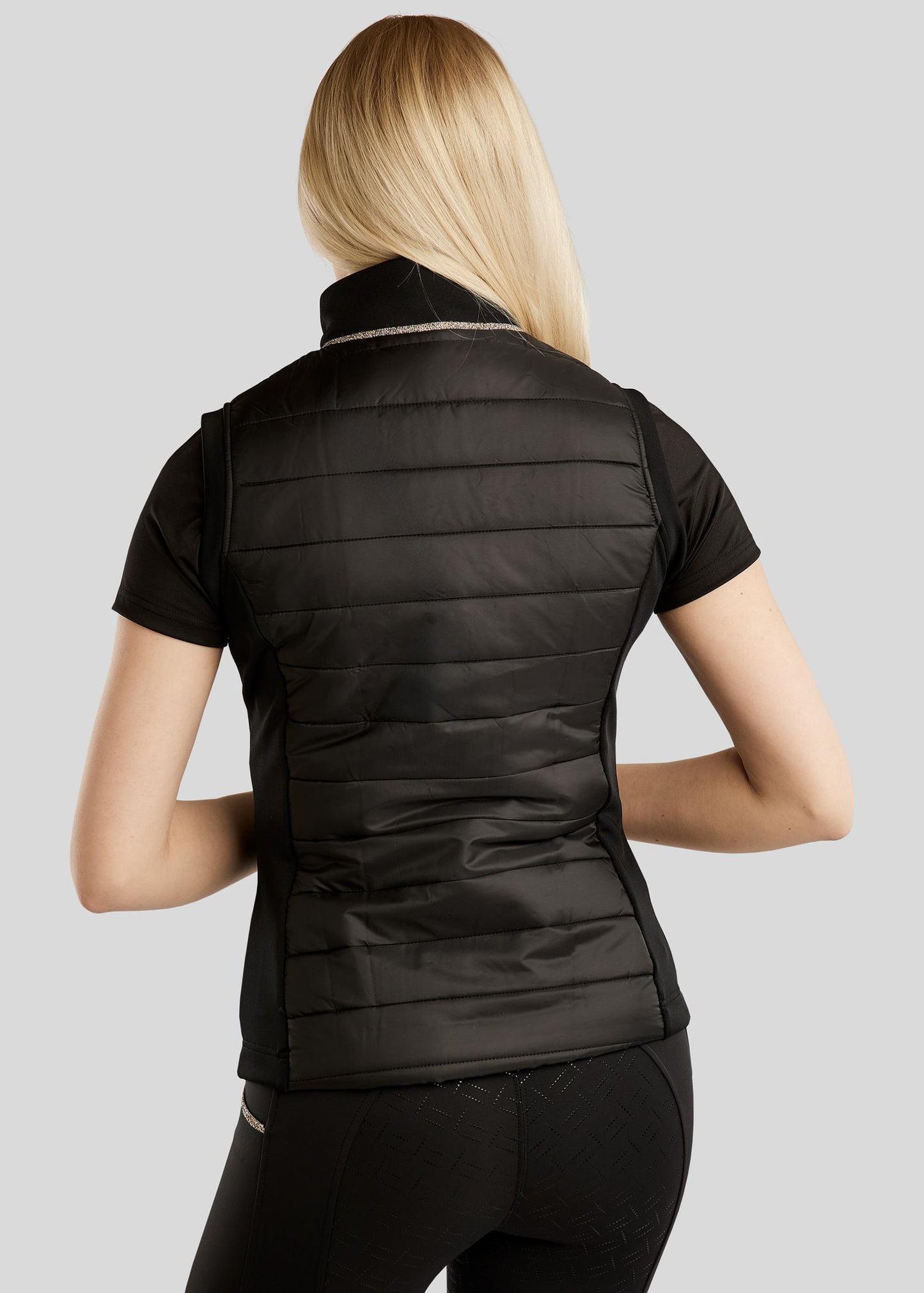 MoLila Chaleco Hybrid Bodywarmer Cristales caviar - Negro