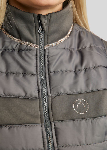 MoLila Chaleco Hybrid Bodywarmer Cristales caviar - Gris