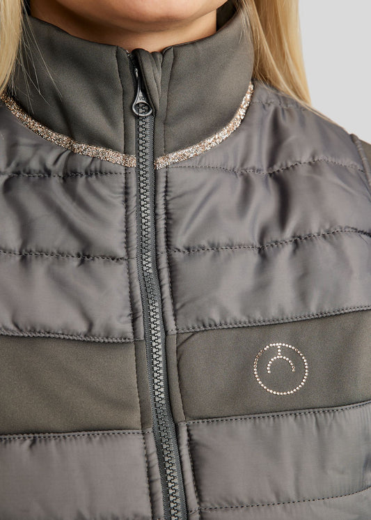 MoLila Chaleco Hybrid Bodywarmer Cristales caviar - Gris