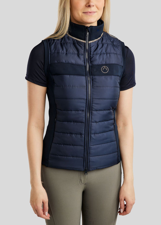MoLila Chaleco Hybrid Bodywarmer Cristales caviar - Navy