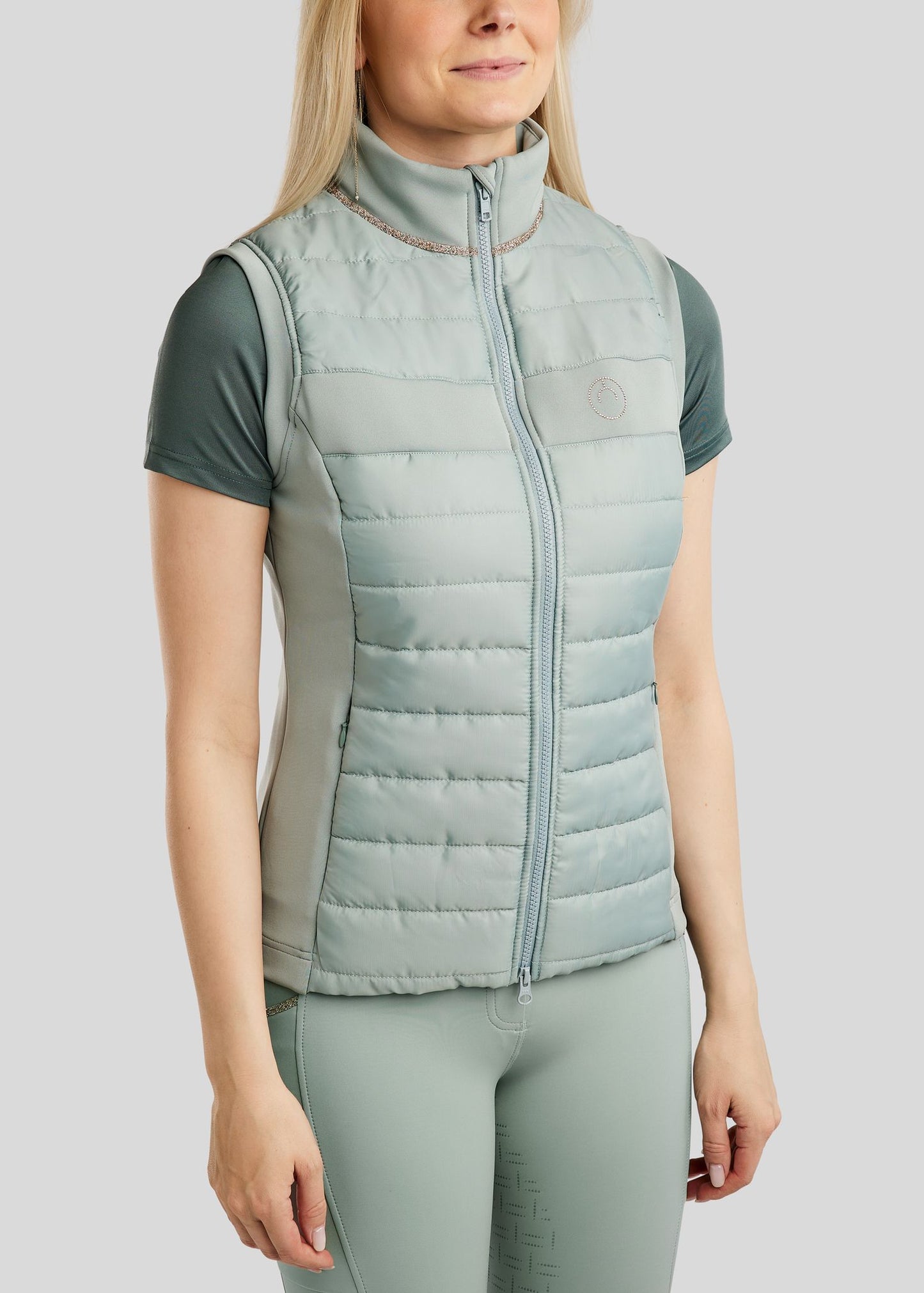 MoLila Chaleco Hybrid Bodywarmer Cristales caviar - Turin