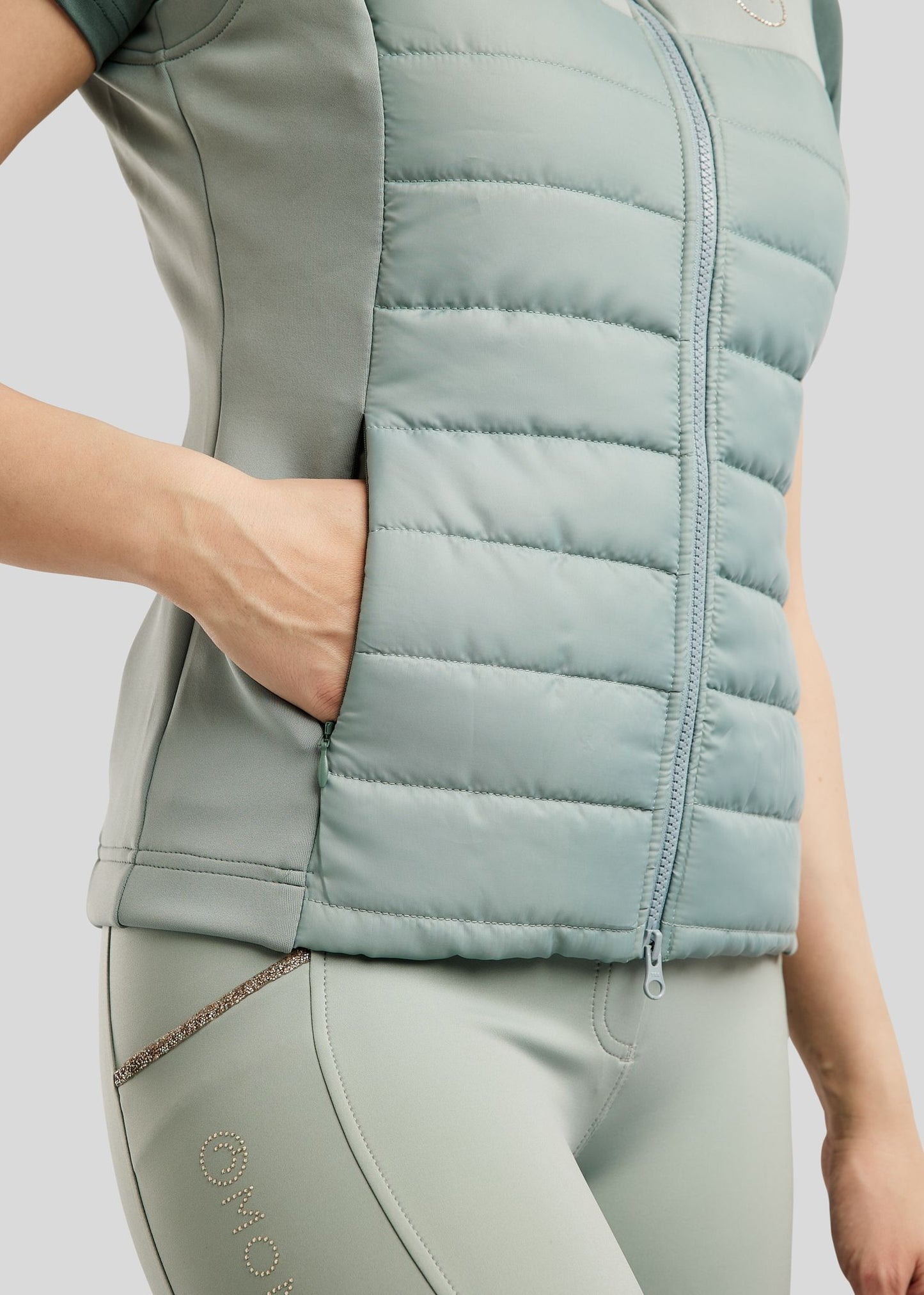 MoLila Chaleco Hybrid Bodywarmer Cristales caviar - Turin