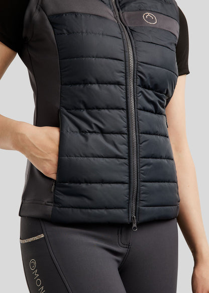 MoLila Chaleco Hybrid Bodywarmer Cristales caviar - Slate Grey