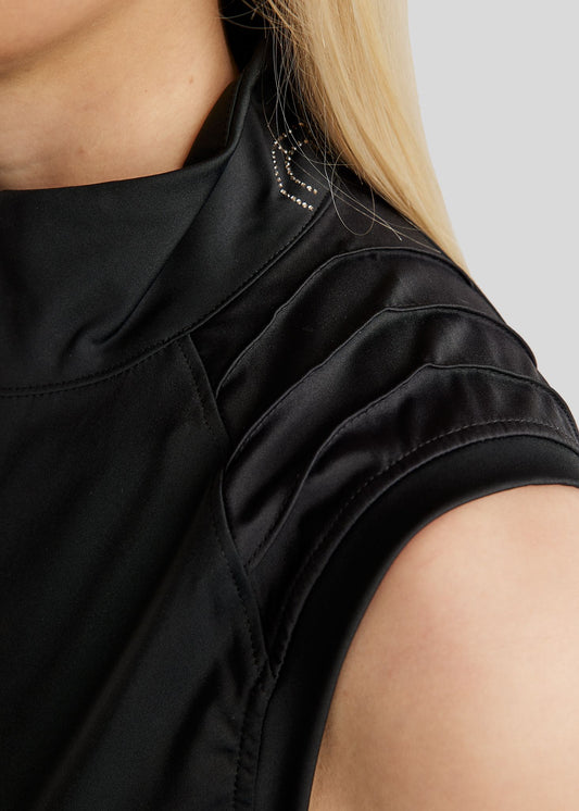 MoPearl chaleco Gun Metal Crystals - Negro