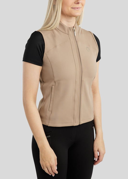 MoDahne Vest con cristales champagne - Taupe