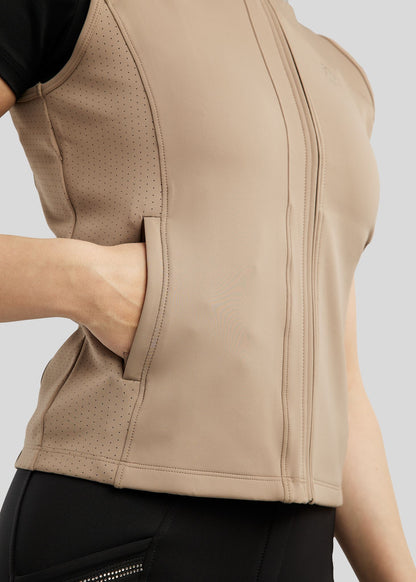 MoDahne Vest con cristales champagne - Taupe