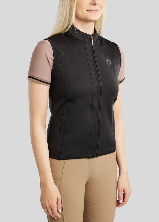 MoDahne Vest con cristales champagne - Negro