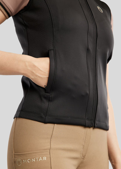 MoDahne Vest con cristales champagne - Negro