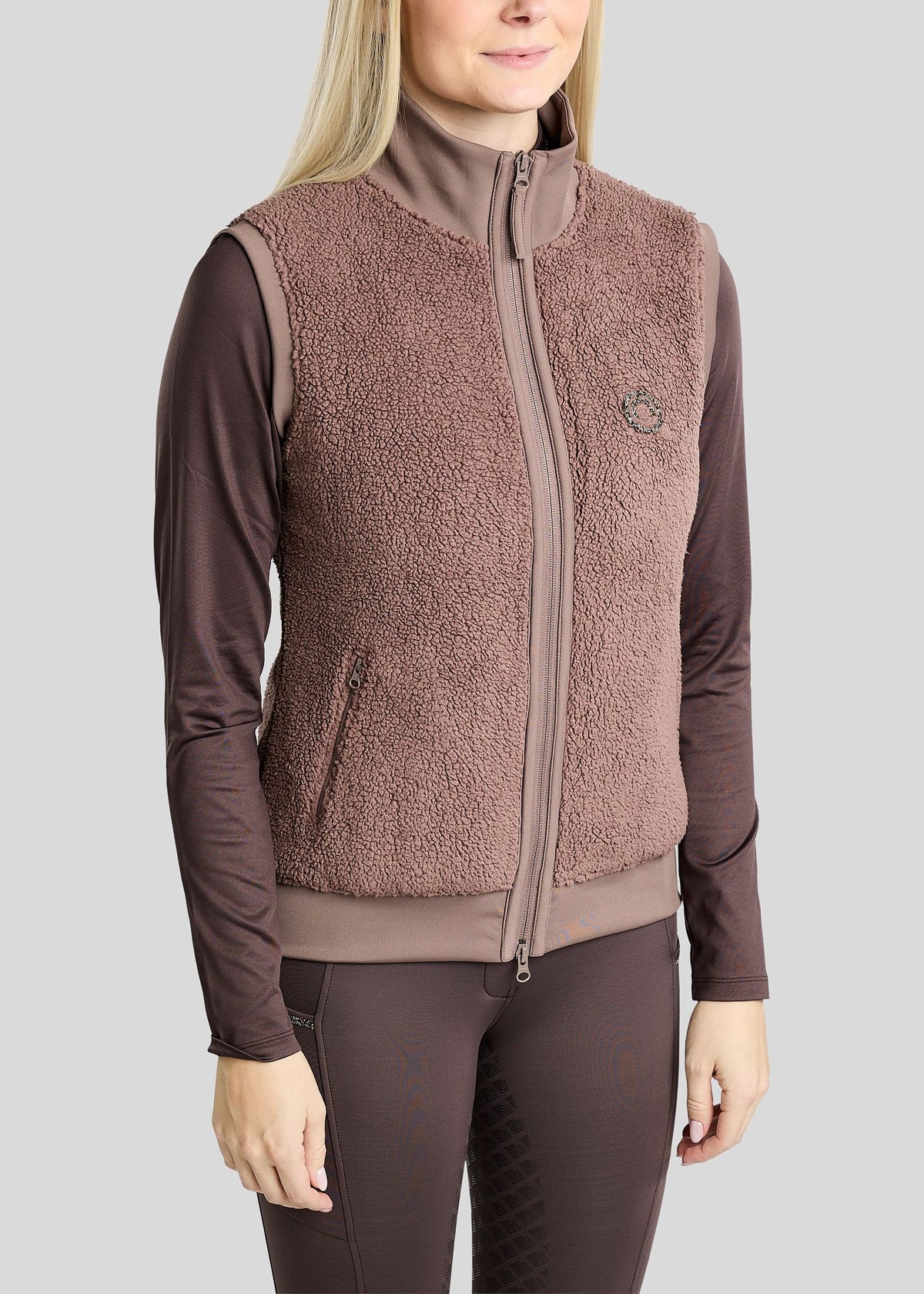 MoEbba chaleco Teddy - Nougat Brown