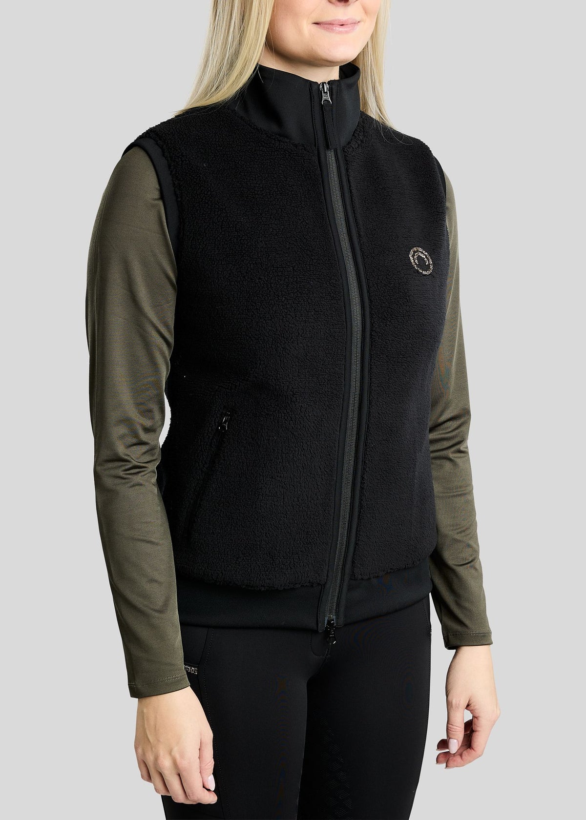 MoEbba chaleco Teddy - Negro