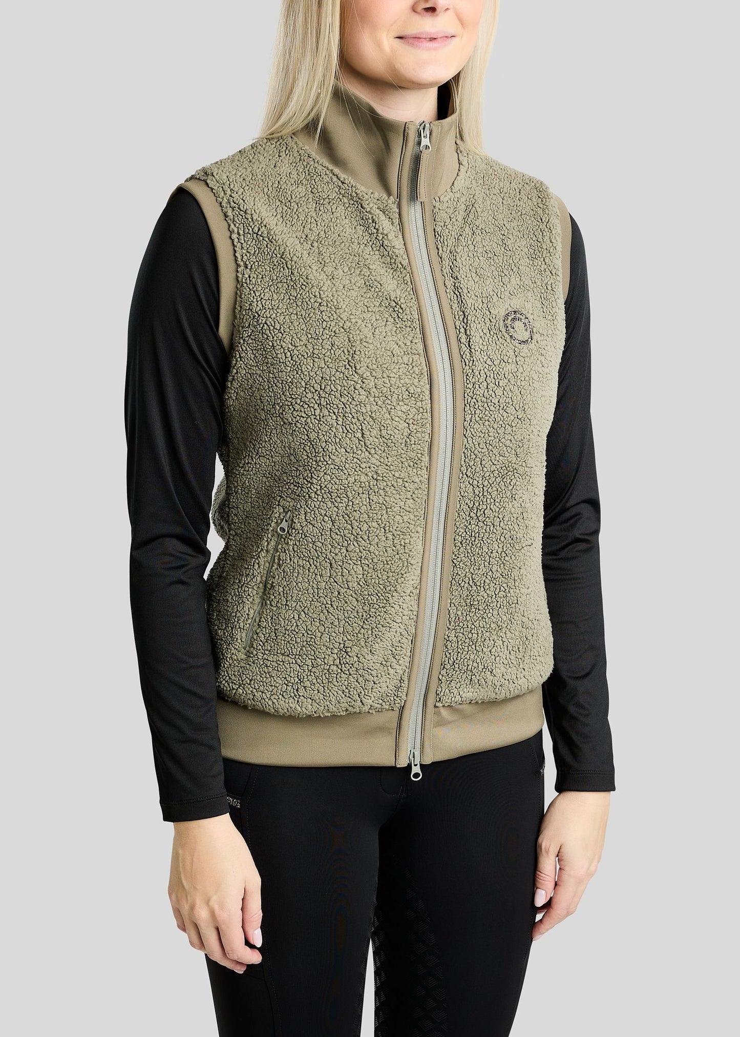 MoEbba chaleco Teddy - Dusty Green