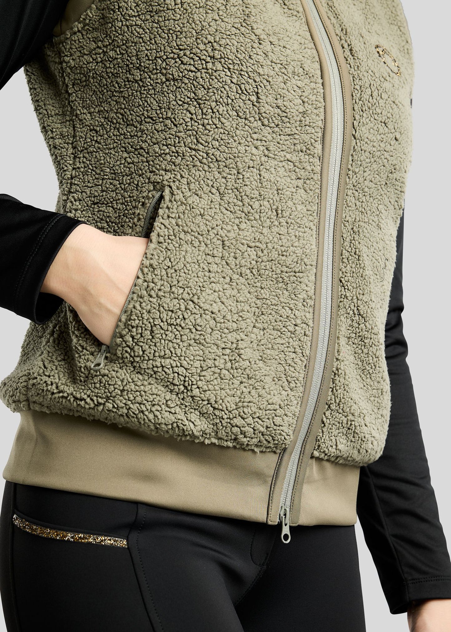 MoEbba chaleco Teddy - Dusty Green