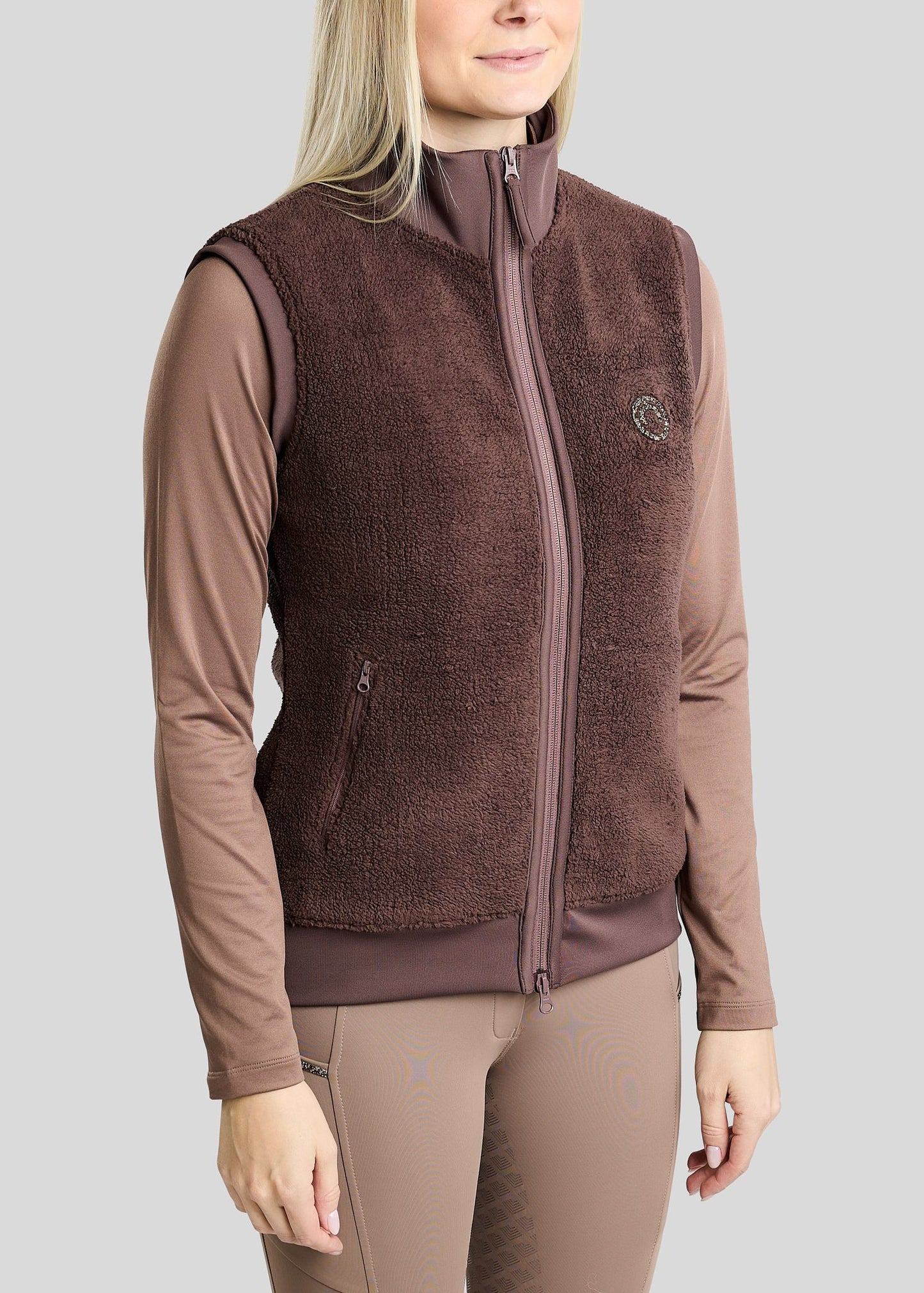 MoEbba Chaleco Teddy - Black Peony