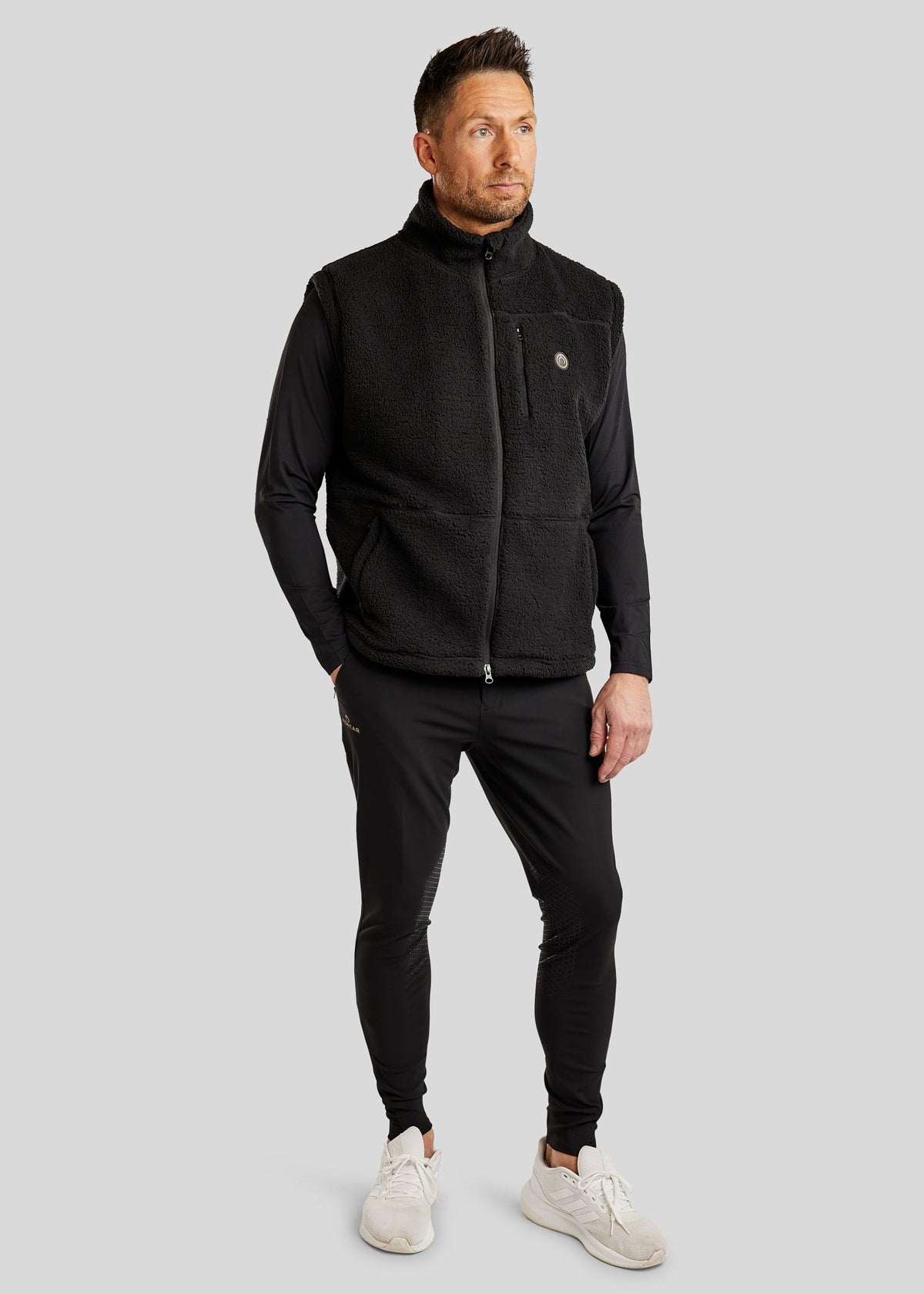 MoCharlie Chaleco Teddy Montar - Negro