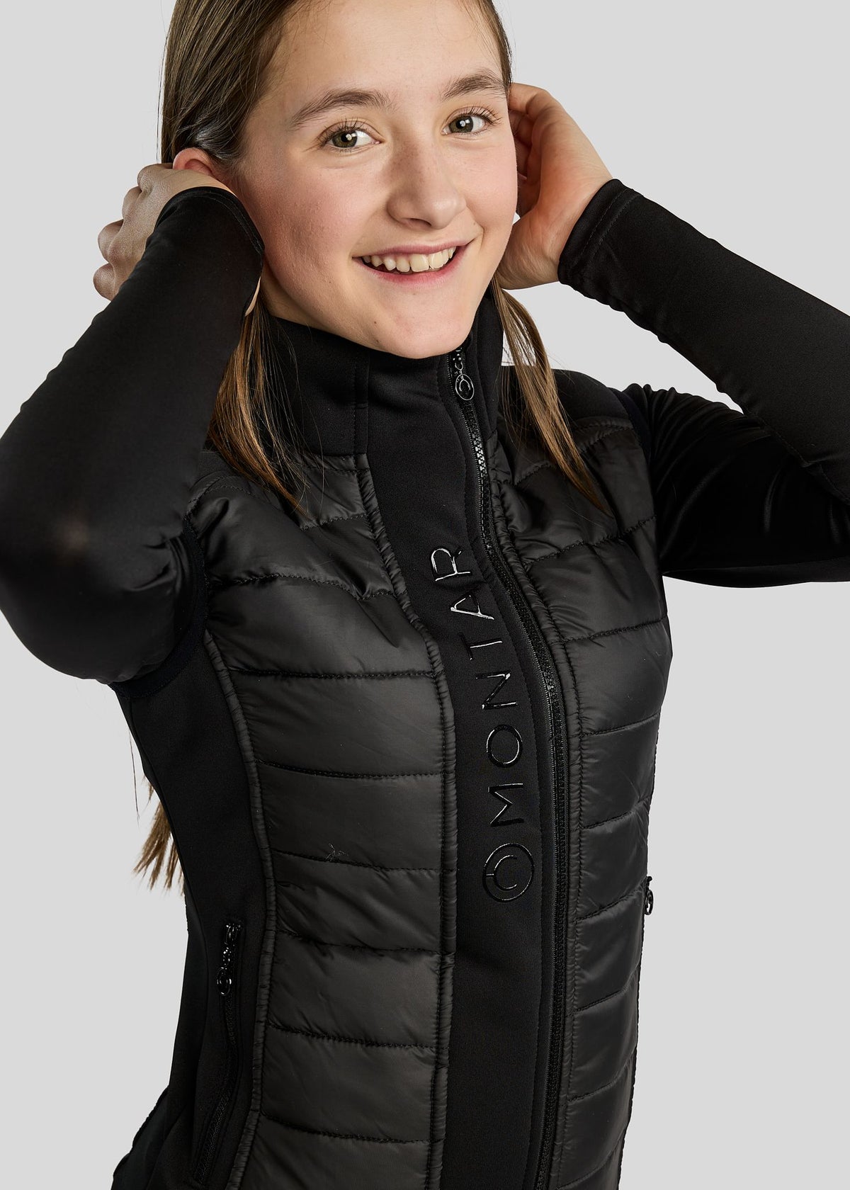 Emma Junior Chaleco Softshell Híbrido Montar - Negro
