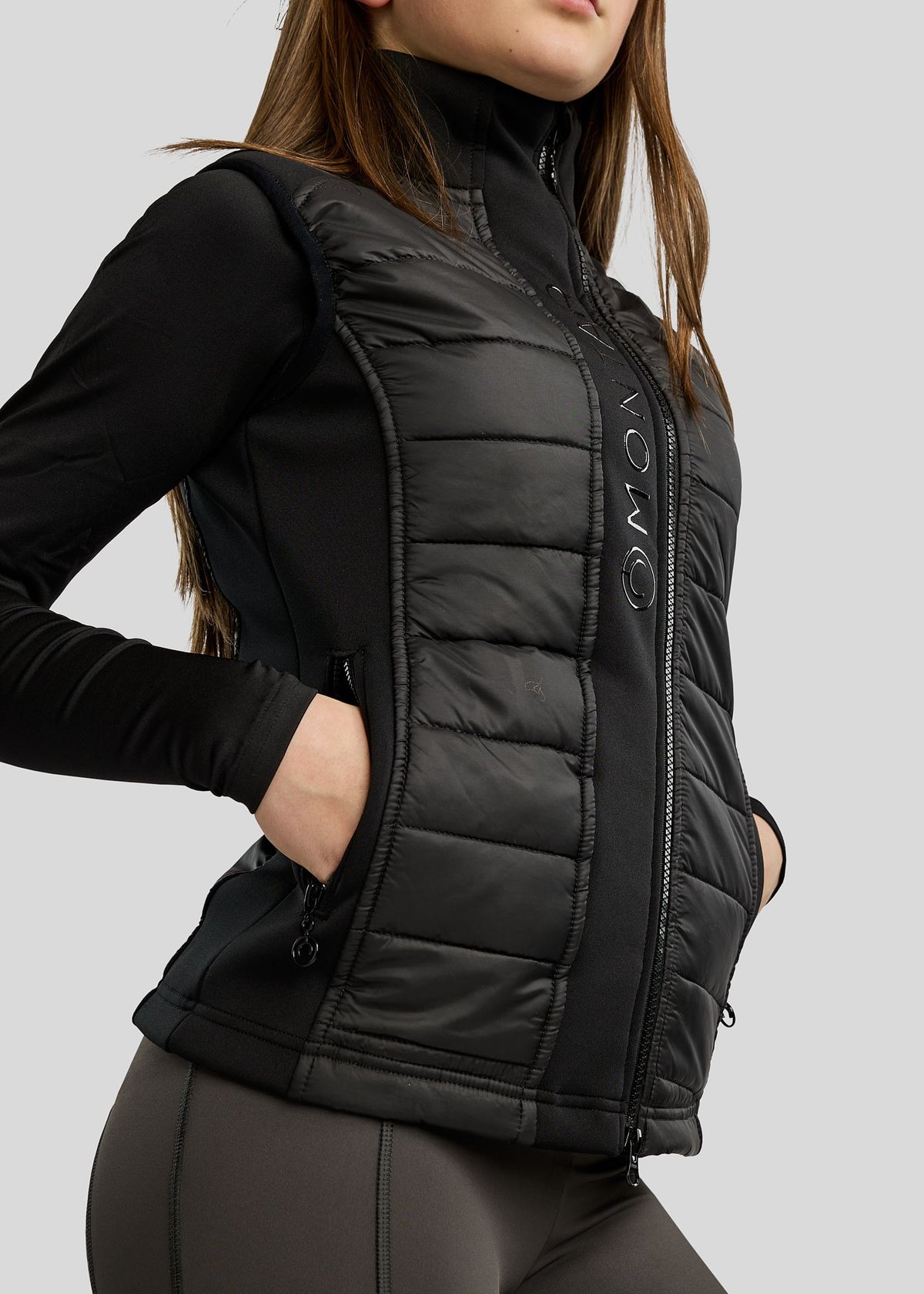 Emma Junior Chaleco Softshell Híbrido Montar - Negro