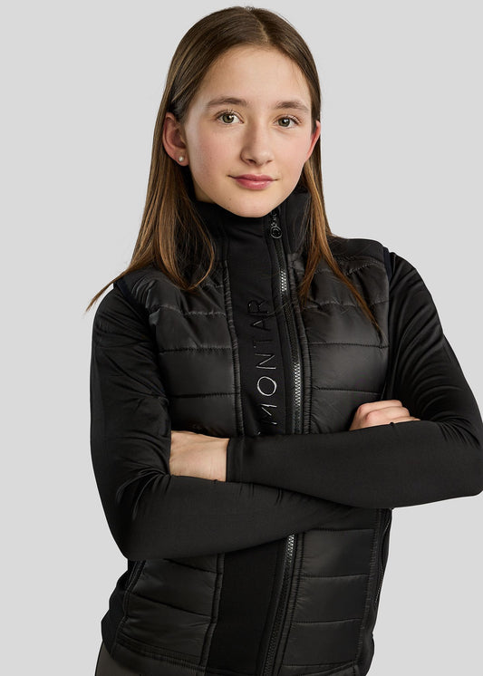 Emma Junior Chaleco Softshell Híbrido Montar - Negro