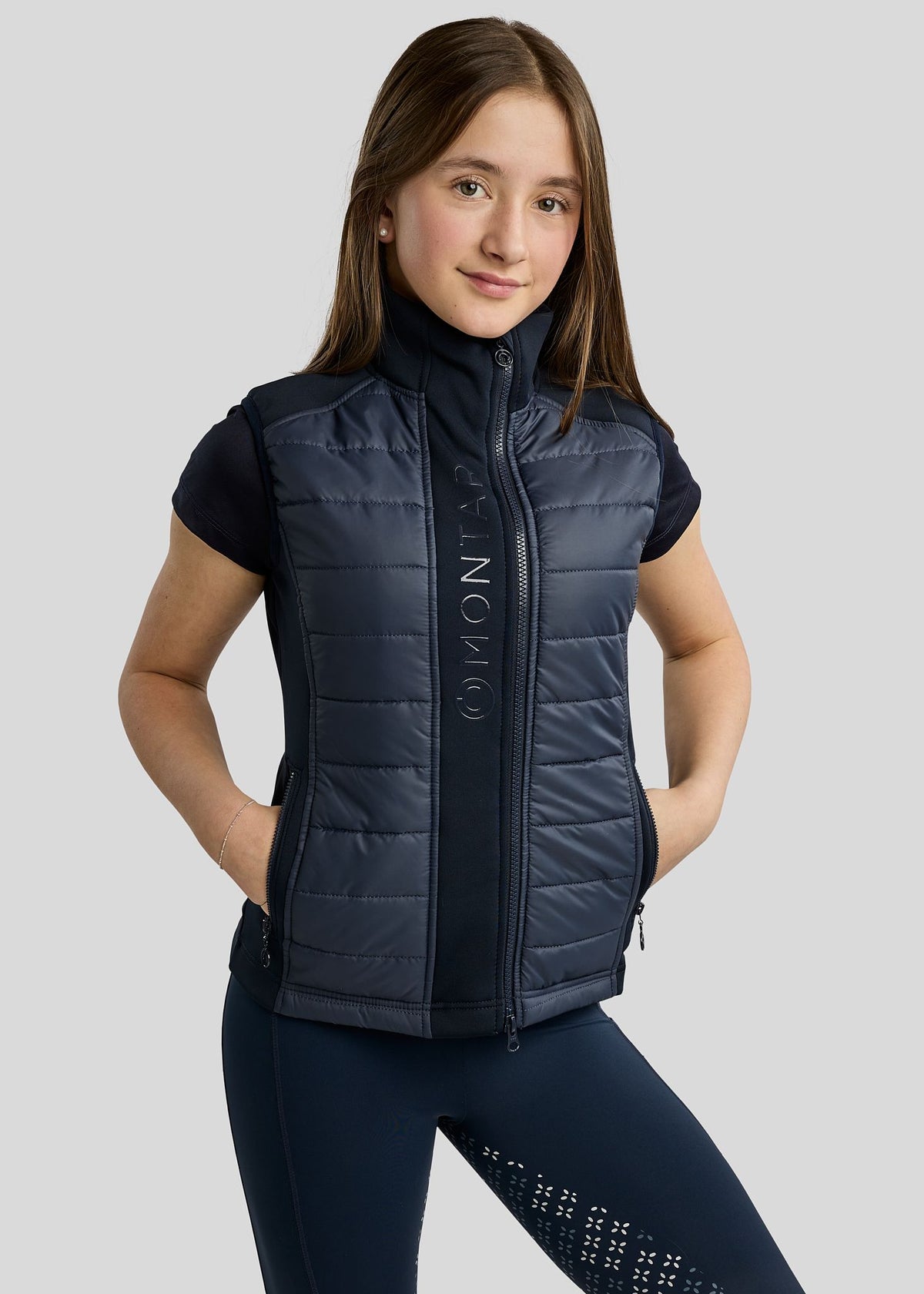 Emma Junior Chaleco Softshell Híbrido Montar - Navy