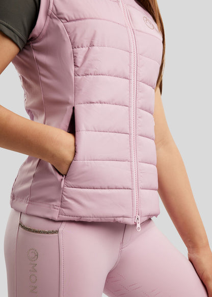 MoLila Junior chaleco hibrido con detalles Champagne - Candy Pink