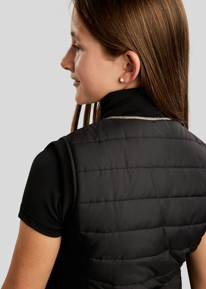 MoLila Junior chaleco hibrido con detalles Champagne - Negro