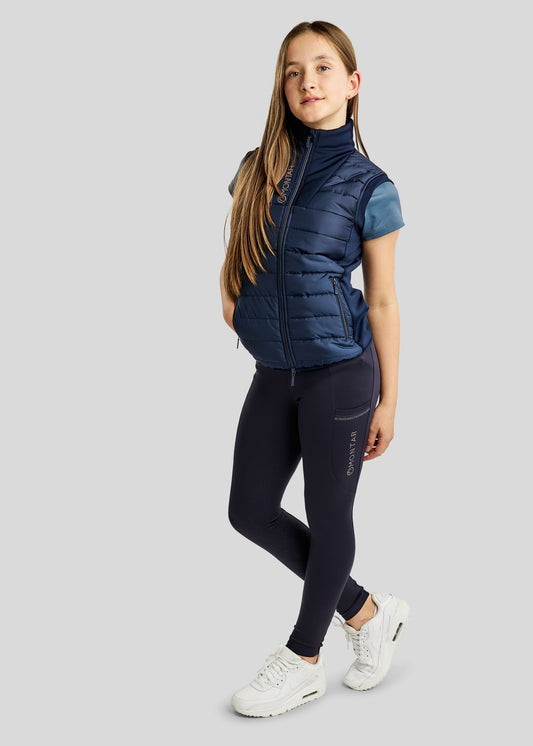 MoCaroline Junior Hybrid Bodywarmer con cristales champagne - Navy