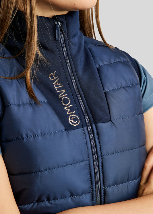 MoCaroline Junior Hybrid Bodywarmer con cristales champagne - Navy