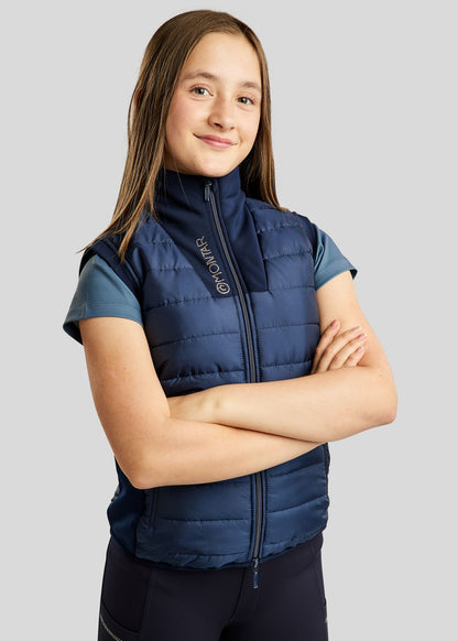 MoCaroline Junior Hybrid Bodywarmer con cristales champagne - Navy